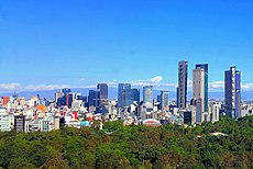 Mexico City – largest metropolitan area in the Americas, with a population of 22,300,000 in 2017