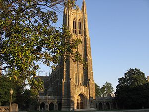Duke Chapel (1930–1932) on West Campus of Duke University, Julian Abele and Horace Trumbauer, architects