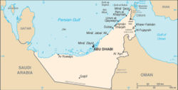 Lokasi Dubai di UAE