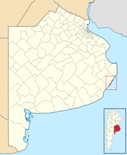 location of Villa Gesell Partido in Buenos Aires Province