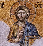 Kristos Pantokrator (detail mosaik Deesis)