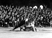 Cornell wrestling meet in New York State Drill Hall, 1923