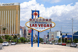 Right-hand traffic in Las Vegas, Nevada, U.S.