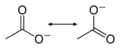 canonical forms of the acetate anion