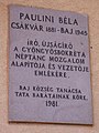 Paulini Béla emléktáblája