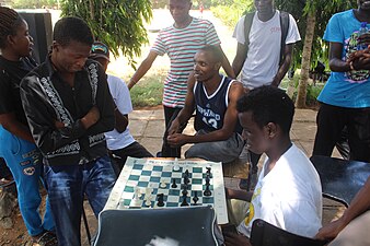 Chess game in Kilifi, Kenya