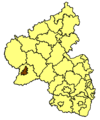 Position of Trier and the districts of Rheinland-Pfalz