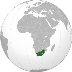 South Africa (orthographic projection)