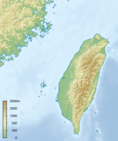 Topographic map of Taiwan