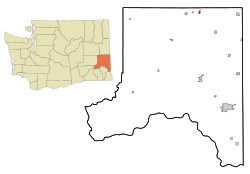 Location of Rosalia, Washington