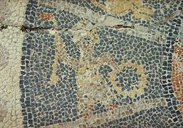 Mosaic in Maltezana at Analipsi, Astypalaia, 5th c AD, Virgo Astm32.jpg