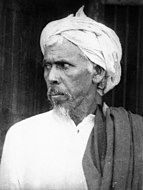 Ali Musliyar, the rebel leader of the Mappila Uprising (1921–22), shortly before his execution in Coimbatore.