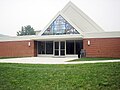 Mary Lou Campana Chapel and Lecture Center contains lead, glass, steel and brass windows entitled The Fountain of Life by Terry Bengel