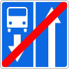 5.10.4 End of the road with a lane for fixed-route vehicles