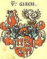 Gemehrtes Wappen der Familie von Giech in Siebmachers Wappenbuch von 1605
