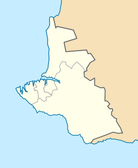 Map showing the location of Cape Fiolent Nature Reserve
