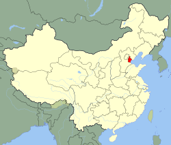 中華人民共和国中の天津市の位置