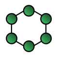 The 6-node ring in the graph has connectivity-2 or a level 2 of structural cohesion because the removal of two nodes is needed to disconnect it.