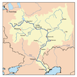 Bản đồ lưu vực sông Volga.