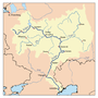 Map of the drainage basin of the Volga