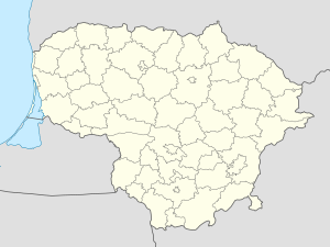 Пабраде. Карта розташування: Литва