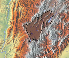 Muisca warfare is located in the Bogotá savanna