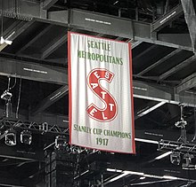Metropolitans Stanley Cup Banner raised in Climate Pledge Arena