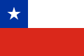 The flag of Chile incorporates a blue canton bearing a white five-pointed star.
