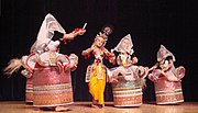 Rasa lila theatrical performance in Manipuri dance style