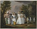 (it) Agostino Brunias.- (fr) Femmes, Gens de couleur libres, avec enfants et servantes, c. 1764[10]