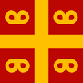 Byzantine imperial flag, 14th century, square according to portolan charts.png