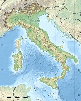 Vêde dessus la mapa topografica d’Italie