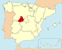Provincia di Avila – Localizzazione