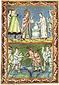 Vie de Saint Boniface sur le frontispice du sacramentaire de Fulda.