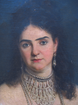 Maria Catargi-Obrenović ca. 1860, portrait by Michele Gordigiani