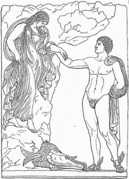 Perseus and Andromeda, fig leaf copy of original relief work