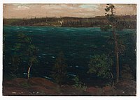 Smoke Lake, Algonquin Park, Spring 1912. Tom Thomson Art Gallery, Owen Sound