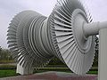 Ausgemusterter Niederdruckturbinenläufer aus dem Kernkraftwerk Unterweser