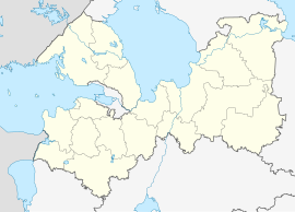 Кировск на карти Лењинградске области