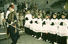 תהלוכת חג מולד מסורתית בנצרת, 1986, אוסף דן הדני, הספרייה הלאומית