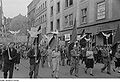 Obtestatio communistica in Republica Democratica Germana, circa 1950, columbis Für den Frieden ('pro pace') inscriptis