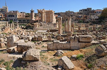 The Round Temple and the Temple of the Muses located outside the sanctuary complex, Baalbek