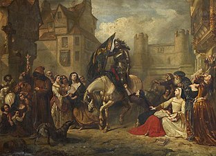 News of Battle: Edinburgh after Flodden, by 1850, St Andrews Museum, Fife
