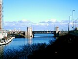 Міст через річку на набережній озера Мічиган