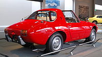 Rear view of 1965 Sports 800 with roof panel removed