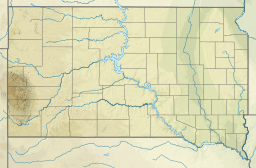 Location of Lake Vermillion in South Dakota, USA.