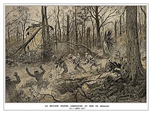 arte monocromática de fuzileiros navais lutando contra alemães em uma floresta