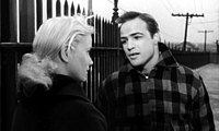 Marlon Brando with Eva Marie Saint in the trailer for On the Waterfront 1954