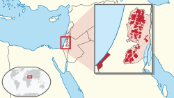 パレスチナの位置