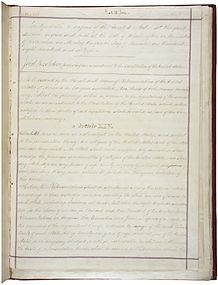 Primera página de la Enmienda.